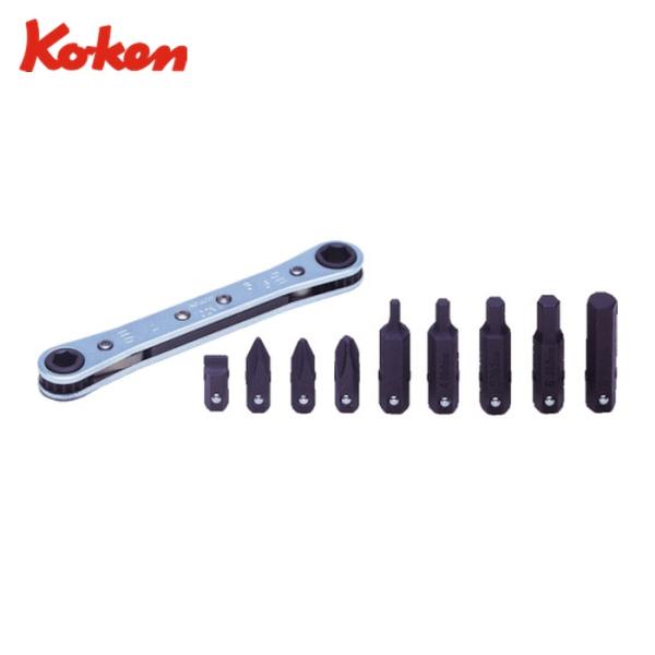 山下工業研究所 Ko-ken R810B ラチェットスパナセット10ヶ組 (1S)