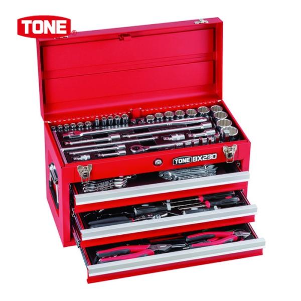 TONE トネ 整備用工具セット ツールセット 差込角9.5mm 12.7mm 86点セット レッド...