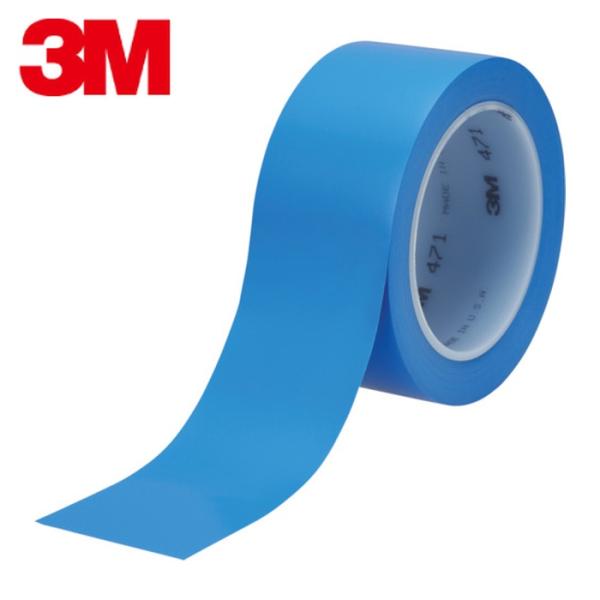 3M スリーエム 高機能ラインテープ 471 青 50mm x 18.2m 個装 (1巻) 471 ...