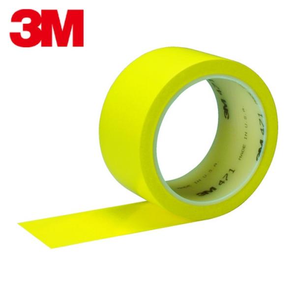 3M スリーエム 高機能ラインテープ 471 黄 50mm x 18.2m 個装 (1巻) 471 ...