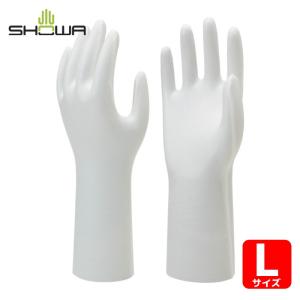 ショーワグローブ すべり止め 作業手袋 ウレタン背抜き手袋 E0100 ナノテクリーンAC 10双入 ホワイト Lサイズ (1袋) 品番：E0100-L