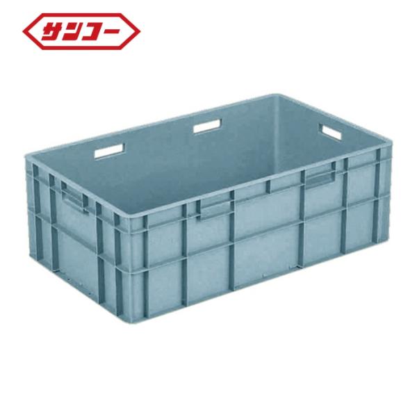 サンコー 三甲 TP規格コンテナ 210200 TP483L(取手有)ライトグレー (1個) SK-...