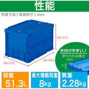 トラスコ TRUSCO オリコン 薄型折りたた...の詳細画像2