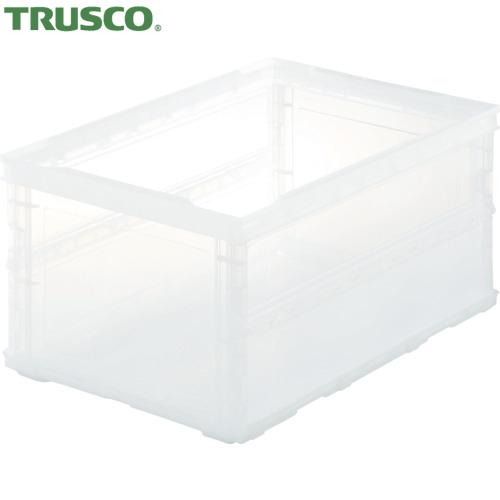トラスコ TRUSCO オリコン 薄型折りたたみコンテナスケルコン 40L  透明 (1個) 品番：...