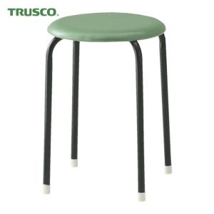 TRUSCO(トラスコ) 丸イス　塗装脚　Φ３２０ＸＨ４４５　グリーン　（1脚）
