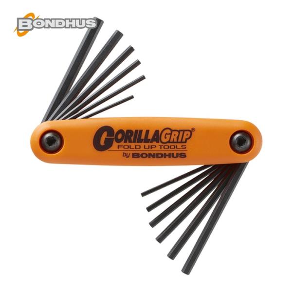 ボンダス BONDHUS HF12 六角棒レンチセット ゴリラグリップナイフ型ツール 12本組(ミリ...