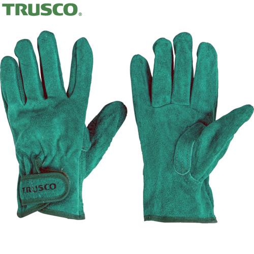 TRUSCO(トラスコ) オイル加工革手袋 マジック式 Lサイズ (1双) TYK-717PW-L