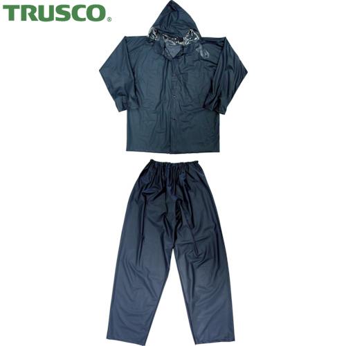 TRUSCO(トラスコ) レインスーツ LLサイズ ネイビー (1着) TRW55LL