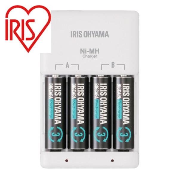 アイリスオーヤマ 578041 ビックキャパ リチャージ 充電器セット 単3型4個付 (1S) BC...