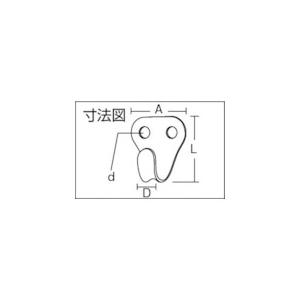 光 スチールフック 黒 小 (1個) 品番:K...の詳細画像2