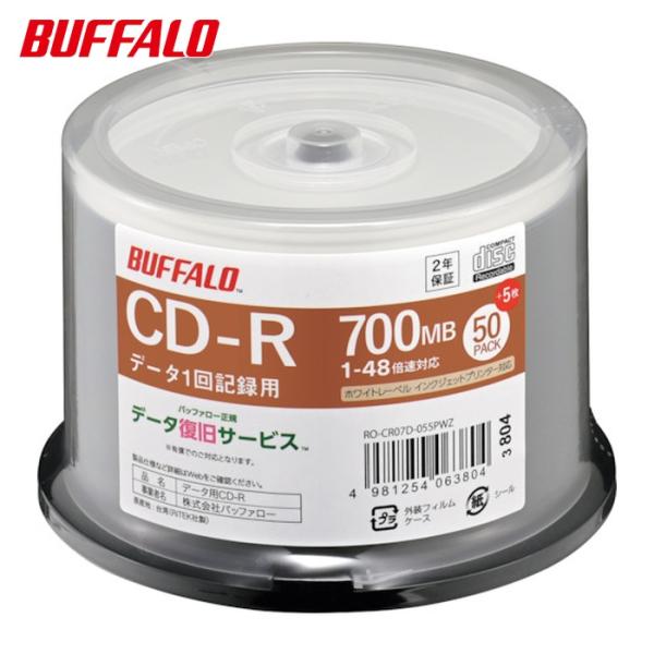 バッファロー BUFFALO 光学メディア CD-R PCデータ用 700MB 法人チャネル向け 5...