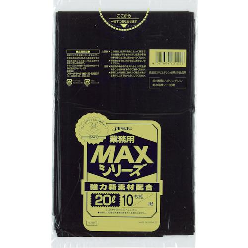 ジャパックス 業務用MAX 20L黒10枚0.015(1冊) 品番：S-22