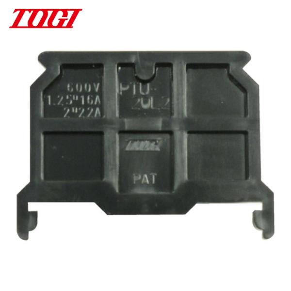 東洋技研 TOGI 端子台 側板 黒 41×3×30mm (1枚) 品番：PTU-20L2