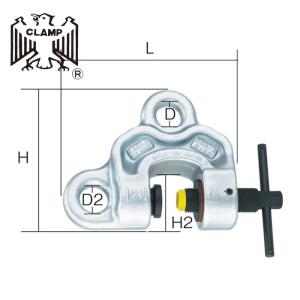 イーグルクランプねじ式全方向クランプSBB-500（1-25）4個セット イーグル・クランプ ネジ式全方向クランプ SBB型 SBB-500 （1-25