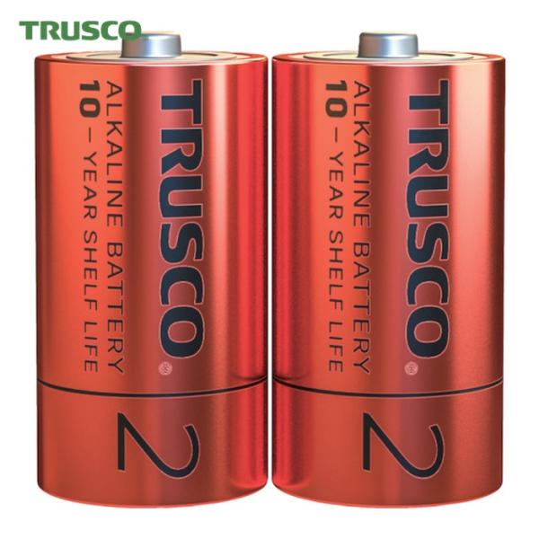 トラスコ TRUSCO アルカリ乾電池 10年 単2 (2本入) (1Pk) TLR14GPL-2S