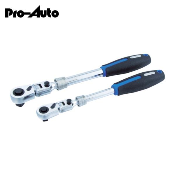 スエカゲツール Pro-Auto STR-F3 3/8DR.伸縮式フレックスロックラチェット (1個...