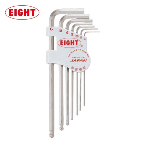 EIGHT TMS-7 六角棒スパナ テーパーヘッド セミロング セット (1S)
