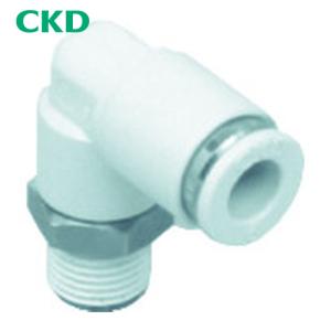 CKD チューブ継手 ニュージョイントエルボタイプ 適合チューブ外径4mm 接続口径R1/8 (1個) 品番：GWL4-6