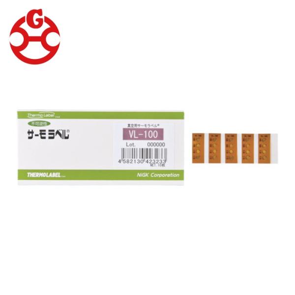日油技研工業 VL-80 真空用サーモラベル4点表示 不可逆性 80度 (1Cs)
