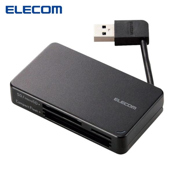 エレコム ELECOM メモリリーダライタ ケーブル収納タイプ USB3.0対応 SD+microS...