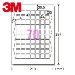 3M スリーエム ラベルシール（インクジェット）透明1面※ (1袋) 品番