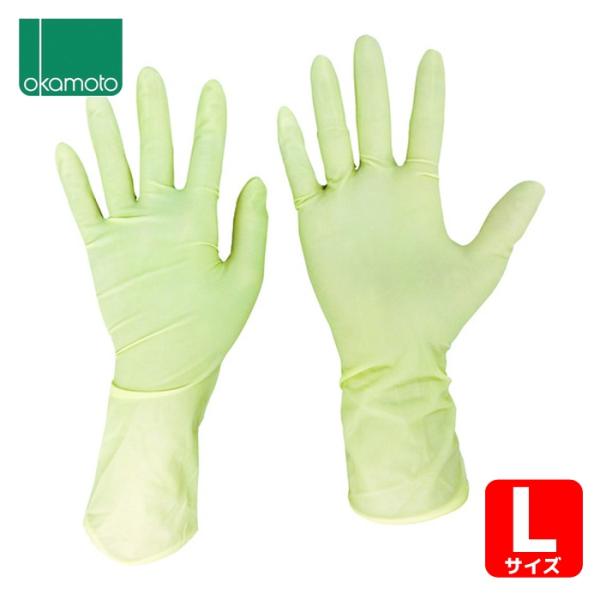 オカモト okamoto 作業手袋 ラテックスディスポクリーンパックL （100枚入） (1袋) 品...