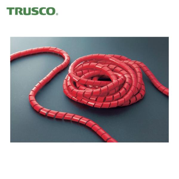 トラスコ TRUSCO スパイラルチューブ10m 結束径20.0~100.0 赤 (1巻) TSP2...