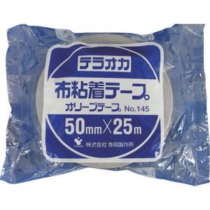 ＴＥＲＡＯＫＡ　カラーオリーブテープ　ＮＯ．１４５　黒　５０ｍｍＸ２５Ｍ　（1巻）　品番：145