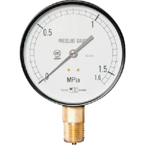 高島計器 1022140 一般圧力計(A枠立型・φ75) 圧力レンジ0.0~4MPa R3/8 (1...