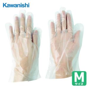 川西工業 作業手袋 使い捨て手袋 ポリエチレン手袋カタエンボス （1袋（箱）＝100枚入） (1袋) 品番：2016-M