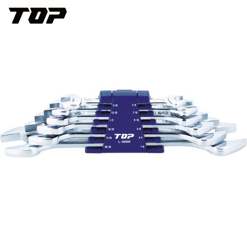 TOP(トップ工業) 両口スパナ 6丁組スパナ(インチ) (1S) 品番：LI-6000