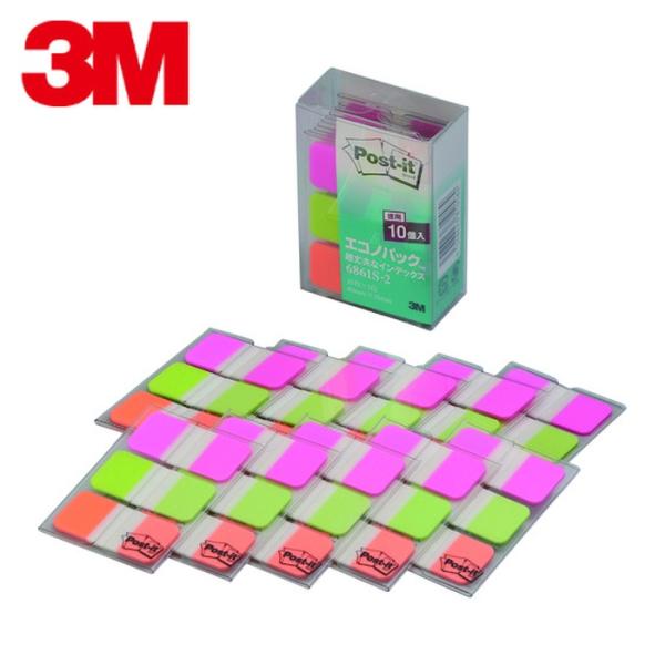 3M スリーエム ふせん ポスト・イット ジョーブ 超丈夫なインデックス 40×18mm 10枚×3...
