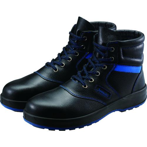 シモン 安全靴 編上靴 SL22-BL黒/ブルー 23.5cm (1足) 品番：SL22BL-23....
