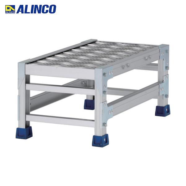 アルインコ 作業台(天板縞板タイプ)1段 天板寸法300×600mm高0.25m (1台) 品番：C...