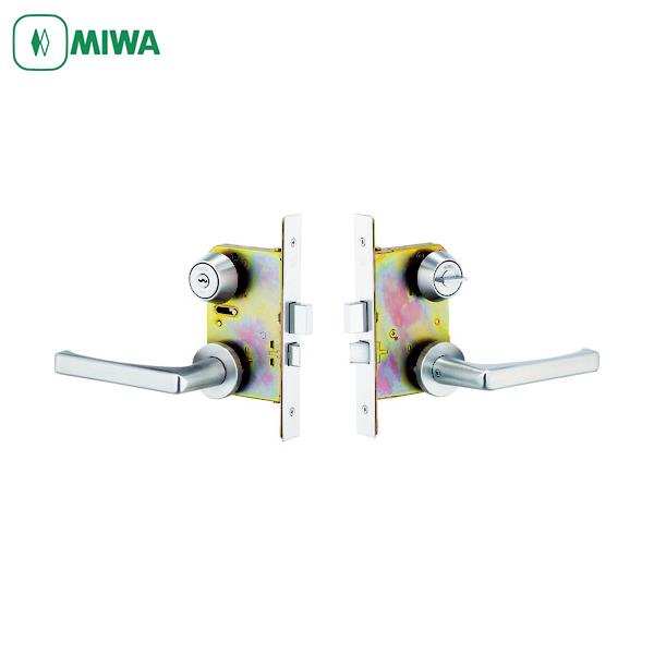 MIWA 木製ドア用レバーハンドル錠 WLA50-1 シリンダーU9バックセット51mmケース深さ7...