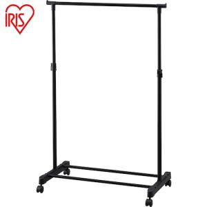 アイリスオーヤマ IRIS 100967 パイプハンガー シングルタイプ ブラック (1台) 品番：PE-E180R｜工具ランドヤフーショップ