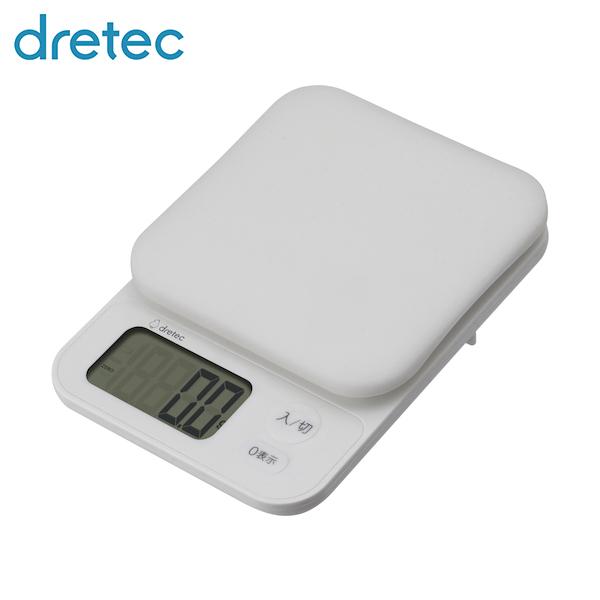 dretec デジタルスケール「ブランジェ」3kg ホワイト (1台) 品番：KS-829WT