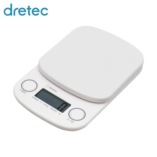 dretec デジタルスケール1kg ホワイト (1台) 品番：KS-630WT