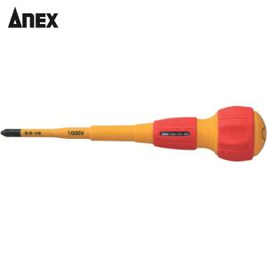 アネックス　スリム絶縁ドライバー　＋２×１００　（1本）　品番：7900-2-100