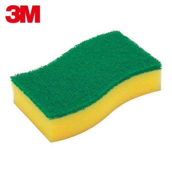 3M スリーエム スコッチ・ブライトTM ハイブリッド貼り合わせスポンジ2個パック（グリーン） (1...