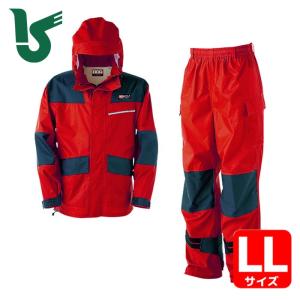 カジメイク 仕事合羽 オーロラレッド LL (1着) KM001-81-LL｜工具ランドヤフーショップ
