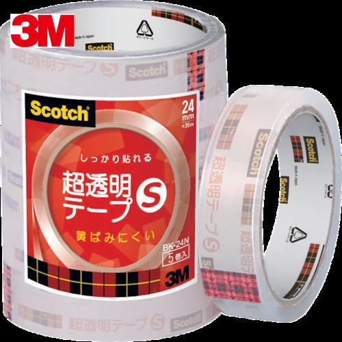 3M スコッチ 超透明テープS 24mmX35m 5巻入シュリンクパック (1Pk) 品番：BK-2...