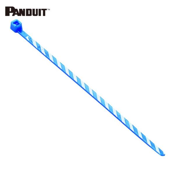 パンドウイット PANDUIT PLT1M-L6-10 ストライプ結束バンド 青/白 (50本入) ...