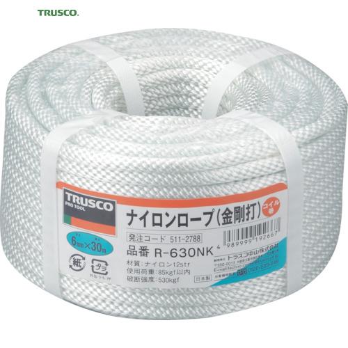 TRUSCO(トラスコ) ナイロンロープ 金剛打 線径6mmX長さ30m (1巻) R-630NK