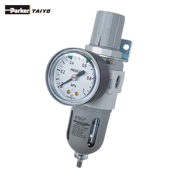 TAIYO フィルタレギュレータ（ブラケット、D型圧力計付） (1個) 品番：SFR3-08-BD