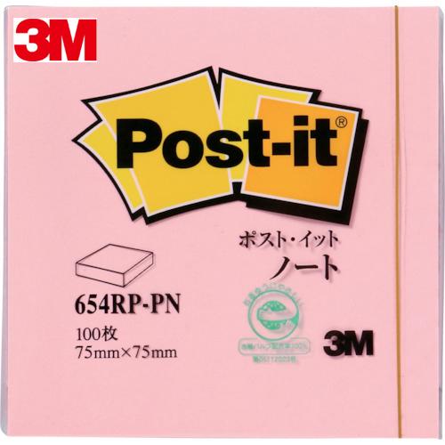 3M ポスト・イット 75X75mm 100枚 ピンク (1Pk) 品番：654RP-PN