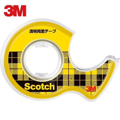 3M スコッチ 透明両面テープ小巻 12mmX6m 巻芯径25mm (1巻) 品番：W-12