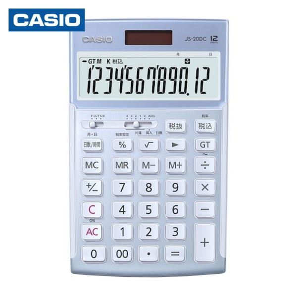 カシオ CASIO JS-20DC-BU-N 本格実務電卓 ブルー (1台)