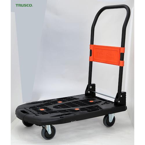 TRUSCO(トラスコ) 樹脂台車 カルティオ(新型) 780X490 折畳 黒 (1台) 品番：M...
