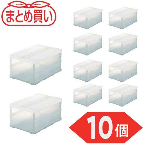 トラスコ TRUSCO  (まとめ買い) オリコン 薄型折りたたみコンテナスケルコン 40Lロックフ...